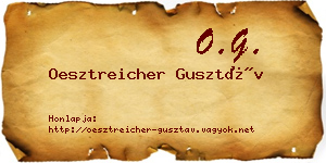Oesztreicher Gusztáv névjegykártya